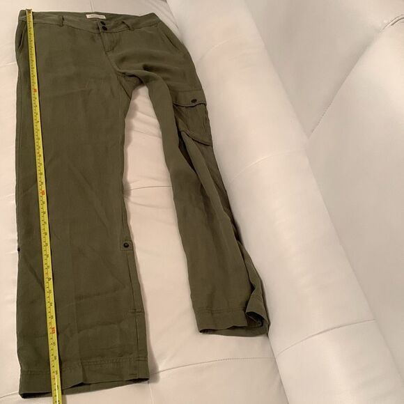 Coldwater Creek Olive Tencel Roll-Up Cargo Pants Women’s Size 6 - Picture 6 of 12